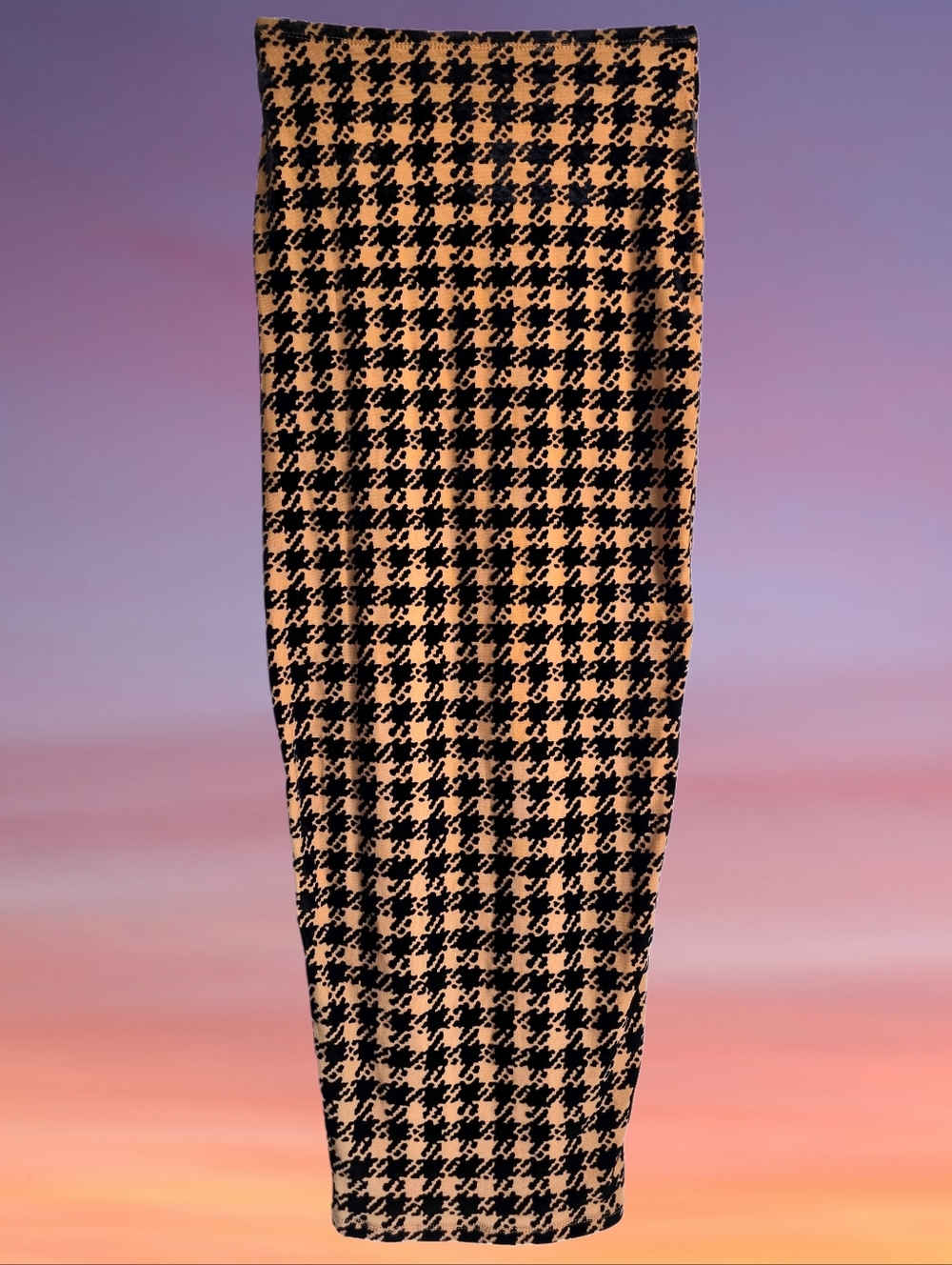 🖤Velour Bodycon Houndstooth Pencil Skirt By Naked Wardrobe🖤